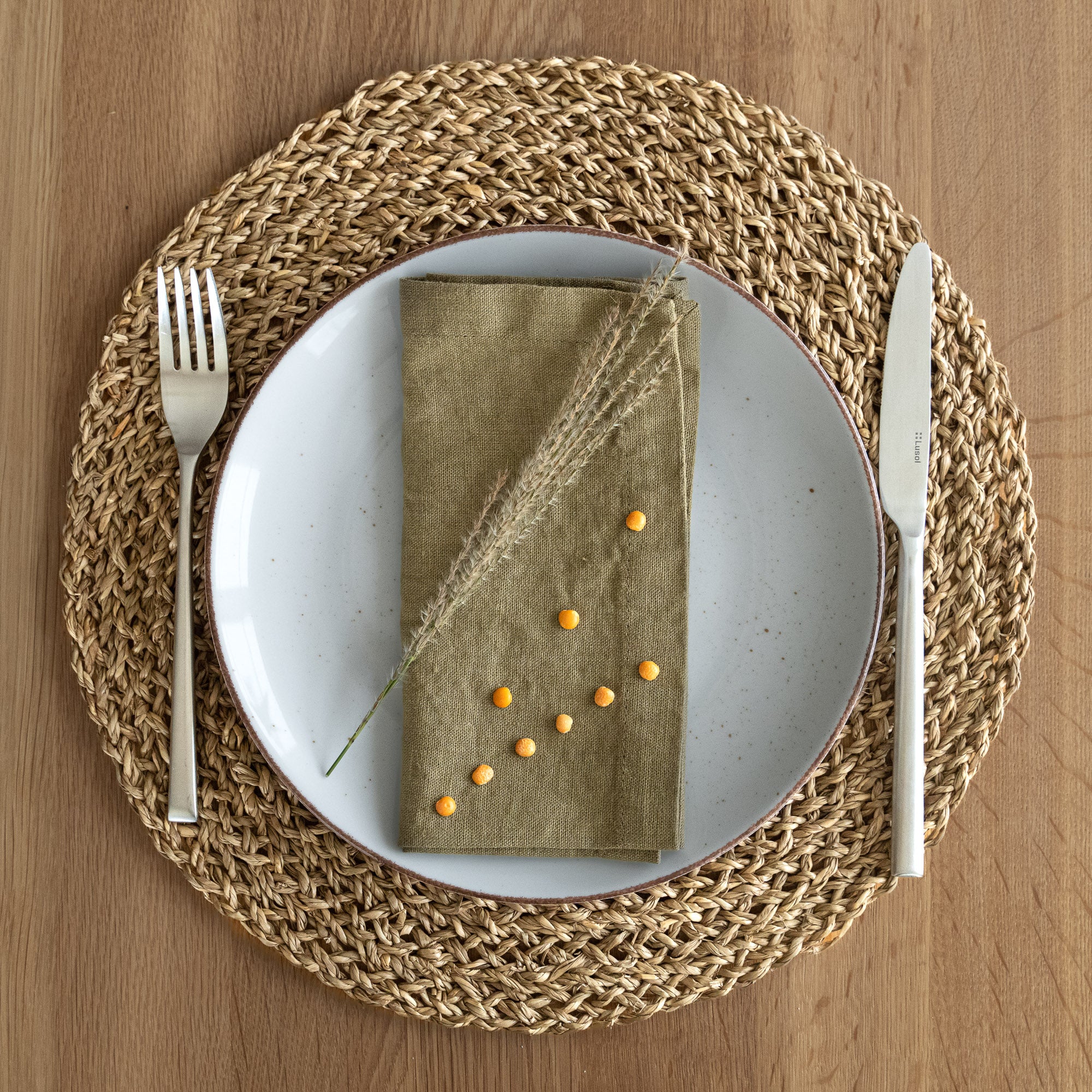 Linen napkins Olive Green (set of 2)